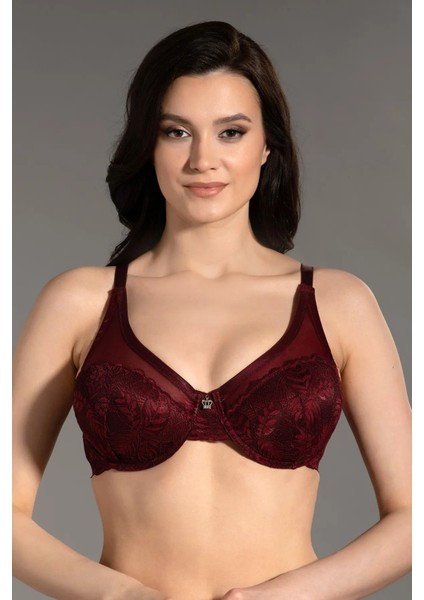 Iç Giyim Newbra Dantel Motif Işlemeli Tül Detaylı Desteksiz C Cup Sütyen