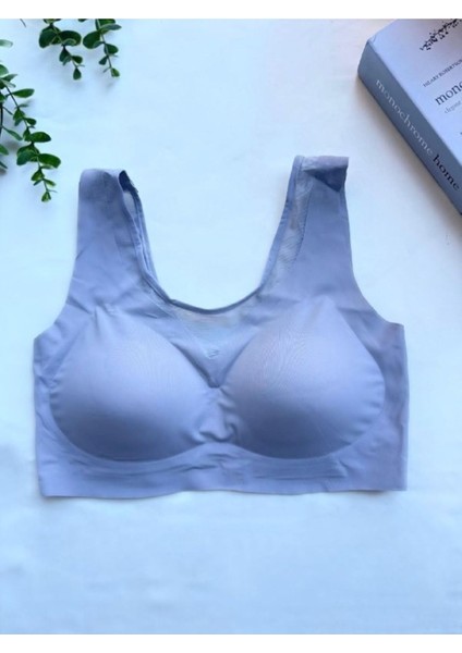 Iç Giyim Ithal Tüllü Süngerli Desteksiz (Yok Gibi) Sütyen (Yıkama Filesi Hediyeli)