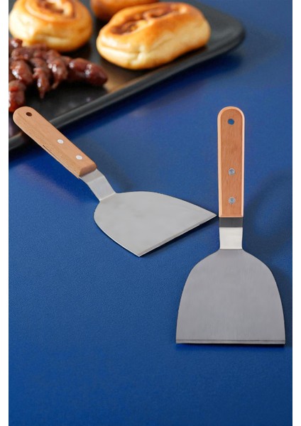 Mutfak Spatulası- Hamur Börek Et Spatulası 10,5 ve 12 cm 2 Li Set 721975