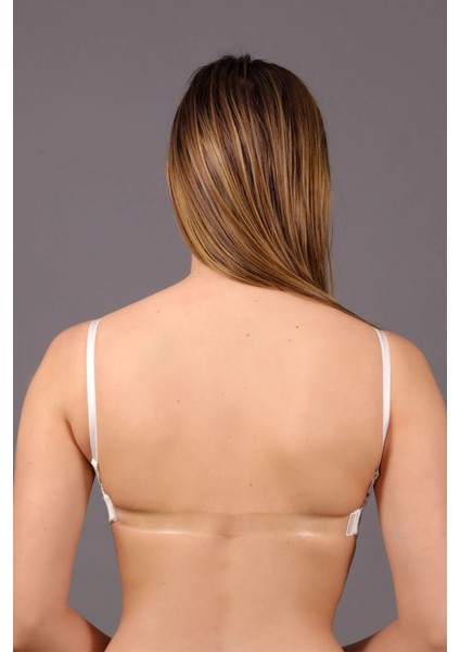 Iç Giyim New Bra Balenli Push Up Destekli Sırtı Şeffaf Straplez Sütyen fırsatları