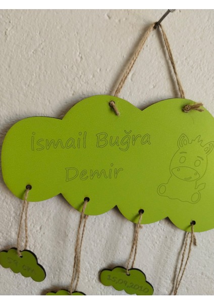 Kişiye Özel Ahşap Bulut Doğum Panosu – Bebek Odası Dekorasyon ve Hatıra Tablosu (Mavi/pembe Seçenekli, 28X15 cm fırsatları