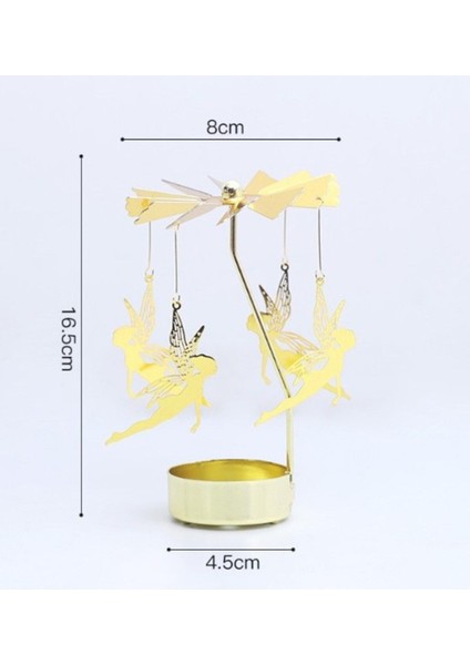 Altın Renkli Dönen Metal Mumluk Peri Kızı Elsa Tasarımlı fiyatları