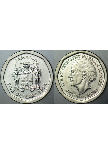 Jamaika 5 Dolar 1994.