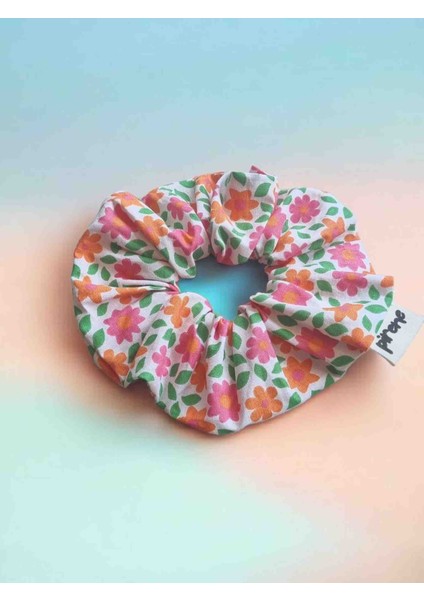 Flora Duo Scrunchie Toka Pembe