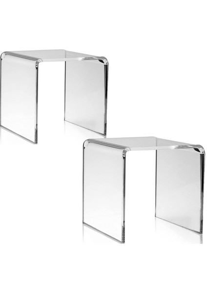 Şeffaf Pleksi Yükseltici Standı 8x8 Cm, Banyo, Mutfak ve Baharat Düzenleyici