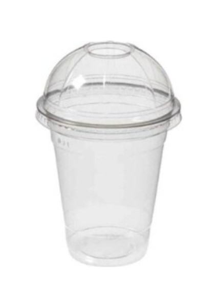 Plastik Milkshake Bardağı Pipetli Kapaklı 50'li Içecek Şeffaf Meşrubat Bardağı Cup 350 Cc(Ml) modelleri