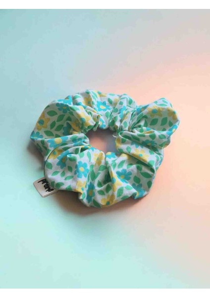 Flora Duo Scrunchie Toka Yeşil