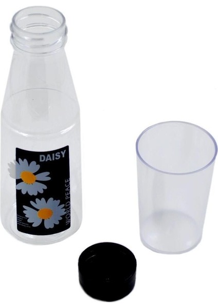 Renkli Papatya Desenli Sızdırmaz Kapaklı 500 ml Su Şişesi fırsatları