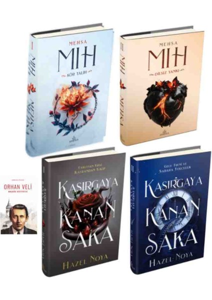 Mıh 1, Mıh 2, Kasırgaya Kanan Saka 1, 2 Mehsa ve Hazel Noya 4 Kitap Ciltli Set