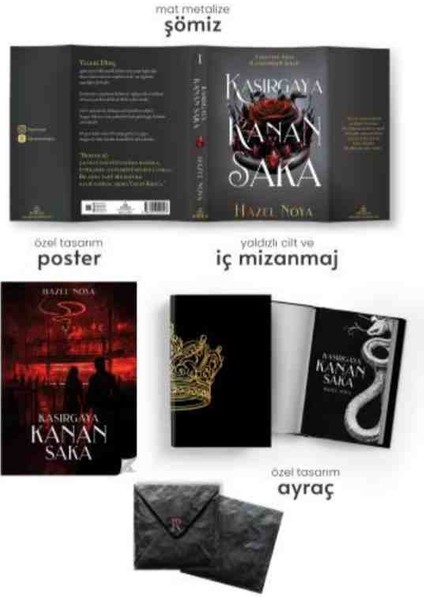 Mıh 1, Mıh 2, Kasırgaya Kanan Saka 1, 2 Mehsa ve Hazel Noya 4 Kitap Ciltli Set modelleri