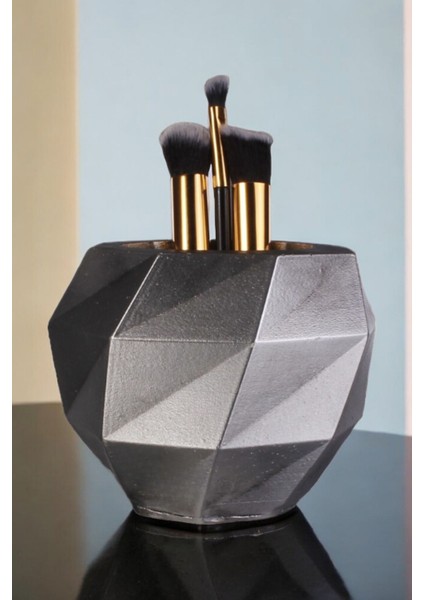 Makyaj Duzenleyici Makyaj Organizeri Makyaj Fırçalığı Makyaj Fırçası Gümüş Eskitme Renk Model 20