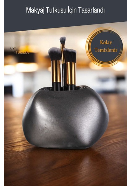 Makyaj Duzenleyici Makyaj Organizeri Makyaj Fırçalığı Makyaj Fırçası Gümüş Eskitme Renk Model 22