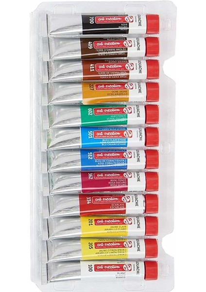 Talens 12 Renk Guaj Boya 1 Paket Art Creation Gouache Colour 12X12ML Guaj Boya Seti Canlı Renkler Tuval Resim modelleri