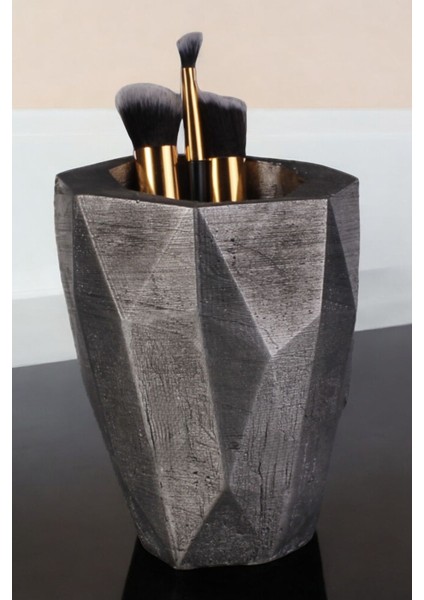 Makyaj Duzenleyici Makyaj Organizeri Makyaj Fırçalığı Makyaj Fırçası Gümüş Eskitme Renk Model 19