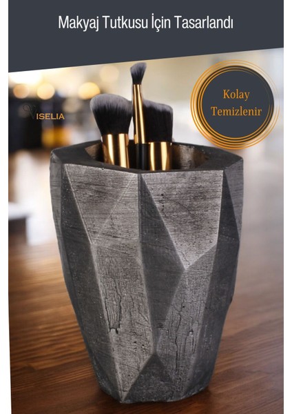 Makyaj Duzenleyici Makyaj Organizeri Makyaj Fırçalığı Makyaj Fırçası Gümüş Eskitme Renk Model 19
