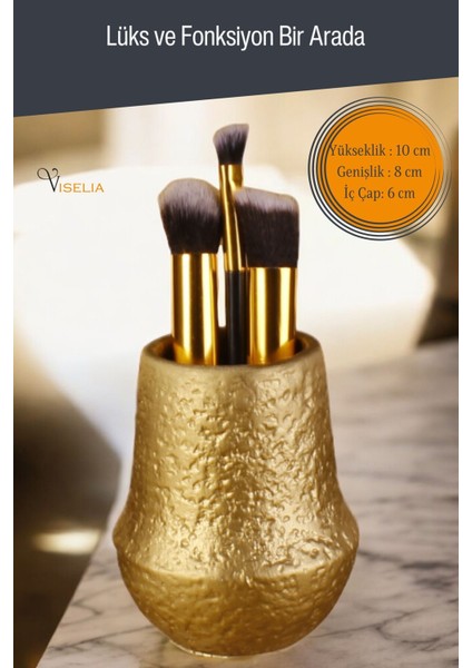 Makyaj Duzenleyici Makyaj Organizeri Makyaj Fırçalığı Makyaj Fırçası Gümüş Eskitme Renk Model 15