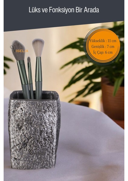 Makyaj Duzenleyici Makyaj Organizeri Makyaj Fırçalığı Makyaj Fırçası Altın Eskitme Renk Model 7