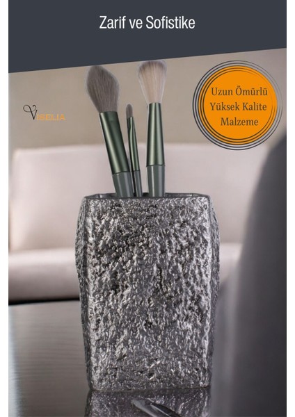 Makyaj Duzenleyici Makyaj Organizeri Makyaj Fırçalığı Makyaj Fırçası Altın Eskitme Renk Model 7