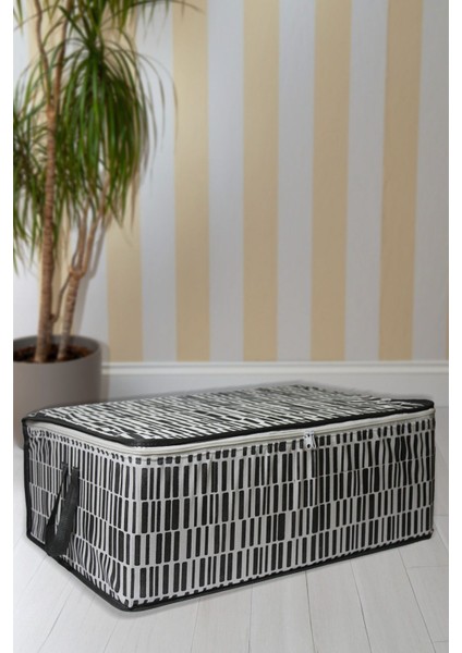 8'li Büyük Boy Bazaaltı Hurç Seti, Giysi ve Yastık Saklama Çantası, 65X45X22, Zebra fiyatları