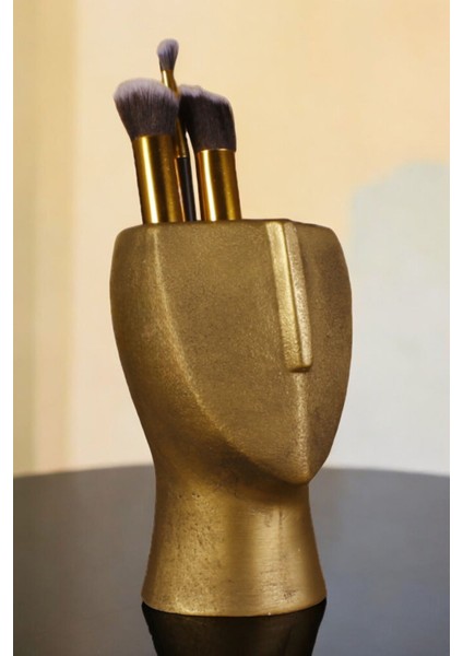 Makyaj Duzenleyici Makyaj Organizeri Makyaj Fırçalığı Makyaj Fırçası Altın Eskitme Renk Model 23