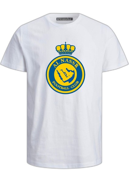 Al Nassr Football Club Baskılı Pamuklu Suudi Arabia Baskılı T Shirt