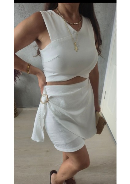 Aksesuarlı Şort Etek modelleri
