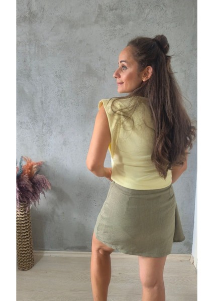 Aksesuarlı Şort Etek modelleri