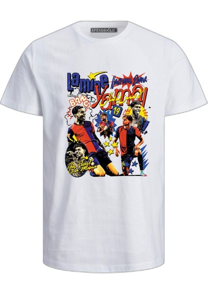 Lamine Yamal Baskılı Pamuklu Erkek Tshirt