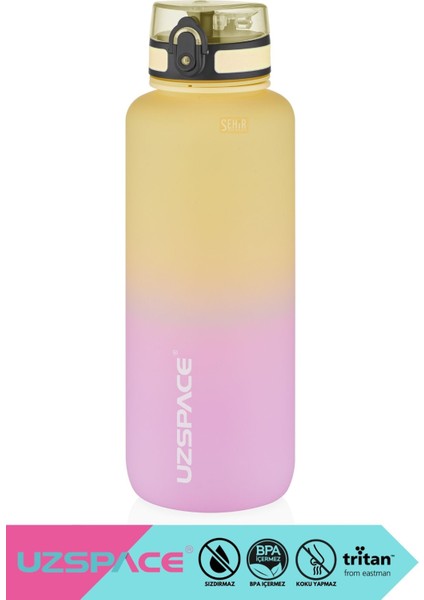 1500ML Çift Renkli Sızdırmaz Bpa Içermeyen Kapaklı Su Matarası