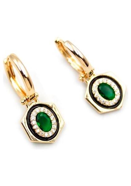 Taşlı Küpe - Yeşil fiyatları