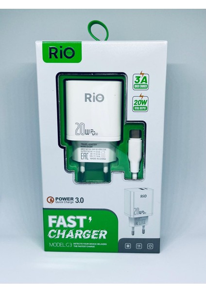 Riotech 20W Hızlı Şarj Type-C 3.0 modelleri
