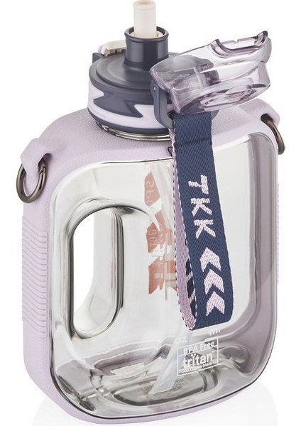 1000ML Sızdırmaz Tritan Spor Matara, Pipetli/pipetsiz, Askılı, Dayanıklı, Renkli modelleri