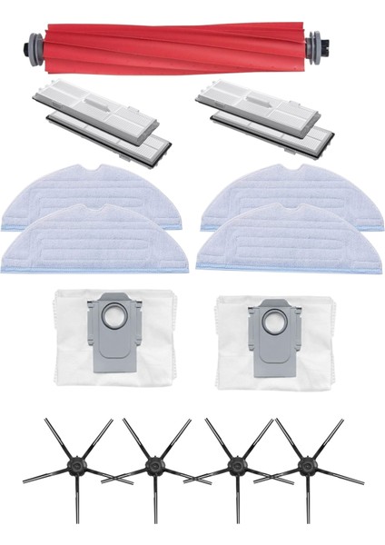 Roborock S7, S7 Plus, S7 Max V, S7 Maxv Ultra, S7 Pro Ultra Robot Süpürge Uyumlu 15'li Yedek Parça Seti