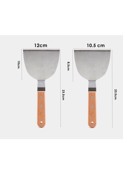 Mutfak Spatulası- Hamur Börek Et Spatulası 10,5 ve 12 cm 2 Li Set 721975 indirimleri