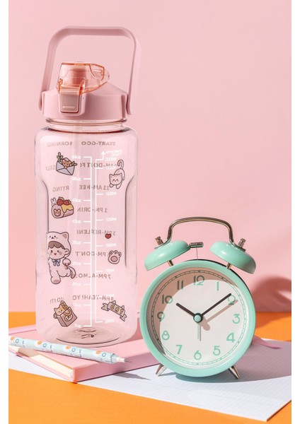 Motivasyon Şeffaf Matara, Enerji Dolu ve Canlandırıcı Tasarım