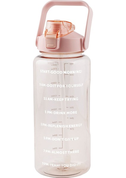 Motivasyon Şeffaf Matara, Enerji Dolu ve Canlandırıcı Tasarım modelleri