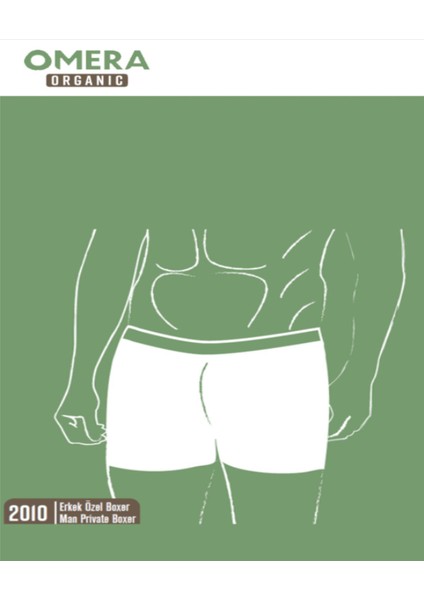 Omera Organik Erkek Tek Düğmeli Boxer