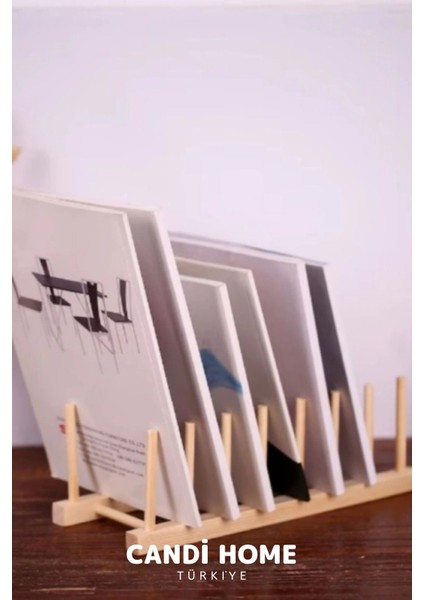 Bambu Çok Amaçlı 8 Gözlü Mutfak Düzenleyici Stand, Krem