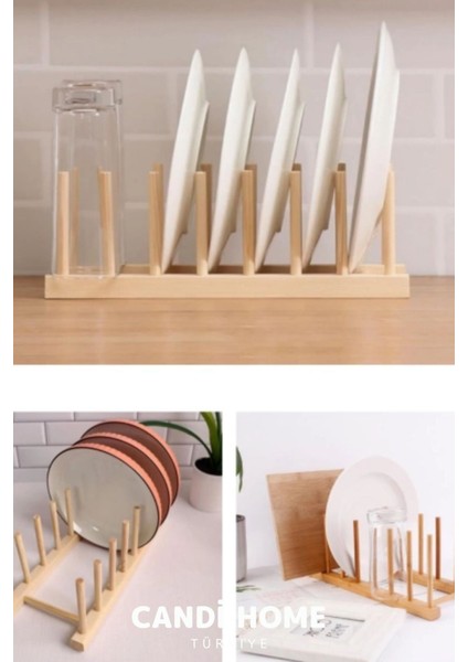 Bambu Çok Amaçlı 8 Gözlü Mutfak Düzenleyici Stand, Krem modelleri