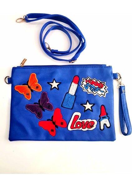 Mavi Renk El Omuz Portföy Çantası