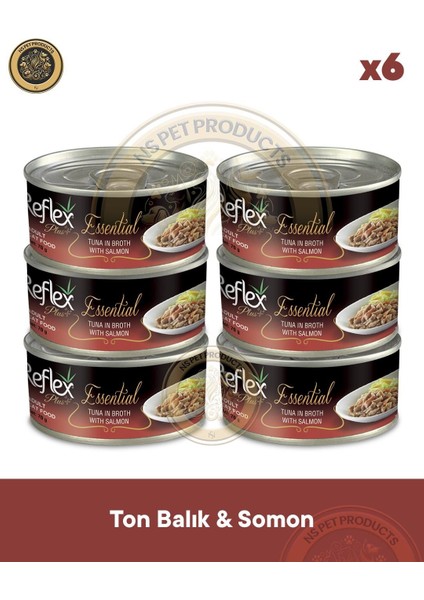 Plus Essential Kedi Ton Balıklı&somonlu 6X70GR