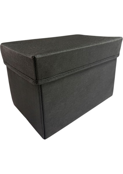 Siyah Kapaklı Çok Amaçlı Dolap Içi Saklama Kutusu 30X20X20 cm (3'lü) indirimleri