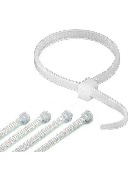 Beyaz Plastik Kablo Bağı Plastik Kelepçe 3,6MMX15CM 100