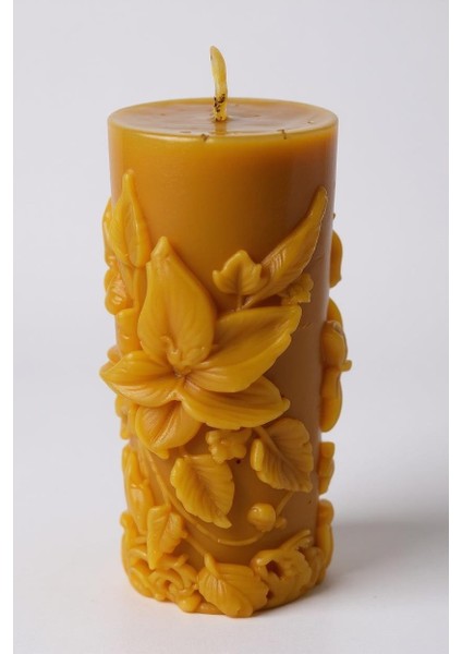 Hediyelik Kabartma Zambak Çiçeği Figürlü Doğal Balmumu Mum fırsatları