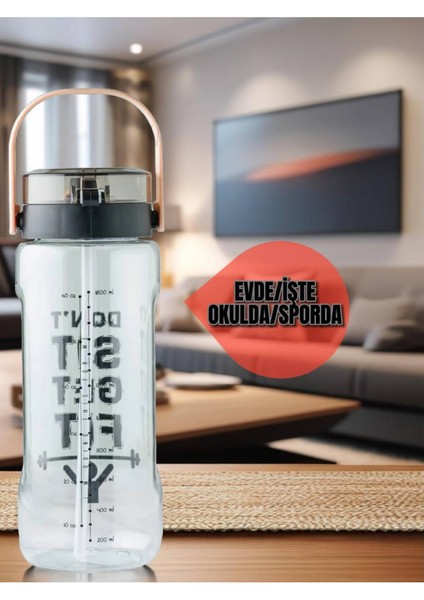 2000 ml Büyük Siyah Su Matara, Sağlıklı ve Şık Tasarım fiyatları