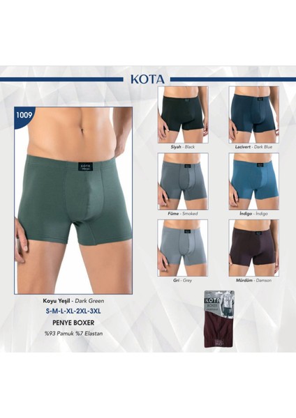 Iç Giyim Kota (6 Adet) Erkek Penye Beli Katlama Likralı Boxer