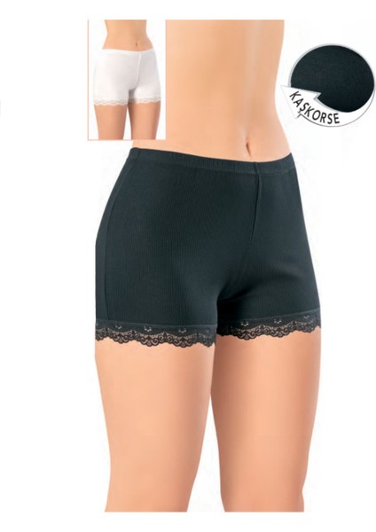 Iç Giyim Kota Raporlu Ribana Şort Boxer Dantelli 6'lı Paket