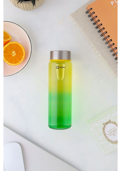 Yeşil Cam Matara 550CC, Sağlıklı ve Hafif, Şık Tasarım