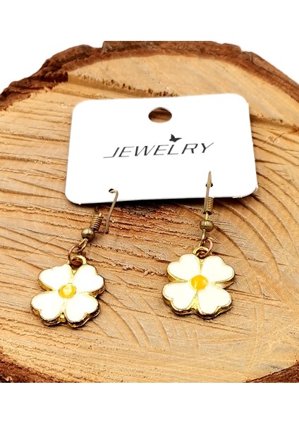 Renkli Kararmaz Mor Toplu Figürlü Lüks Küpe