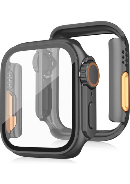 Ekran Koruyucu Kılıf+Cam Apple Watch Seri 10/42MM Uyumlu Ekran Koruyucu Kapak Değişimi Ultra Tampon